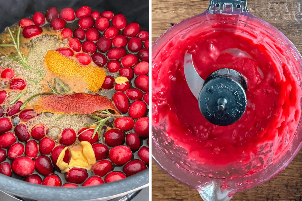Make the cranberry purée.