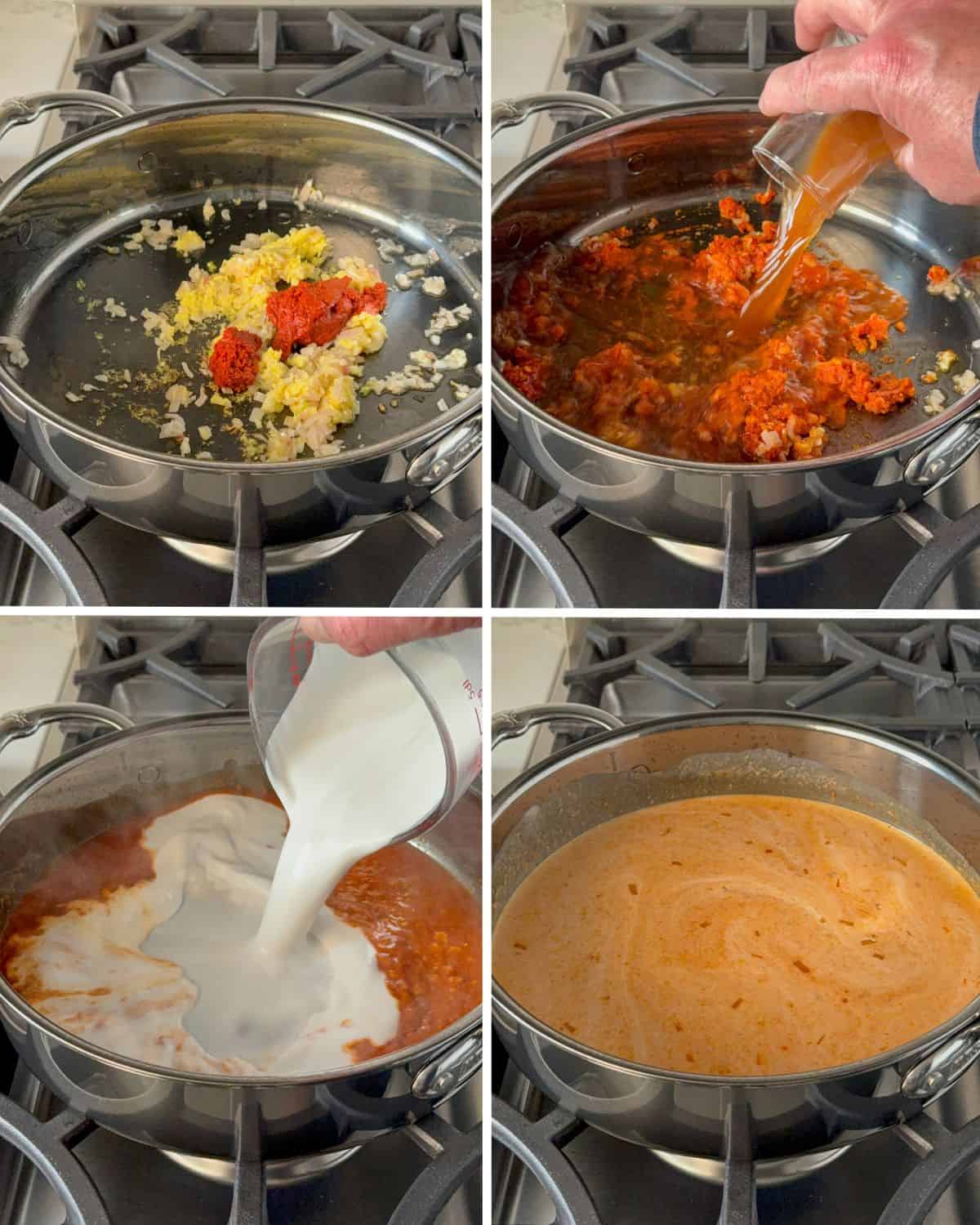 Steps on how to prepare the coconut curry lobster sauce.