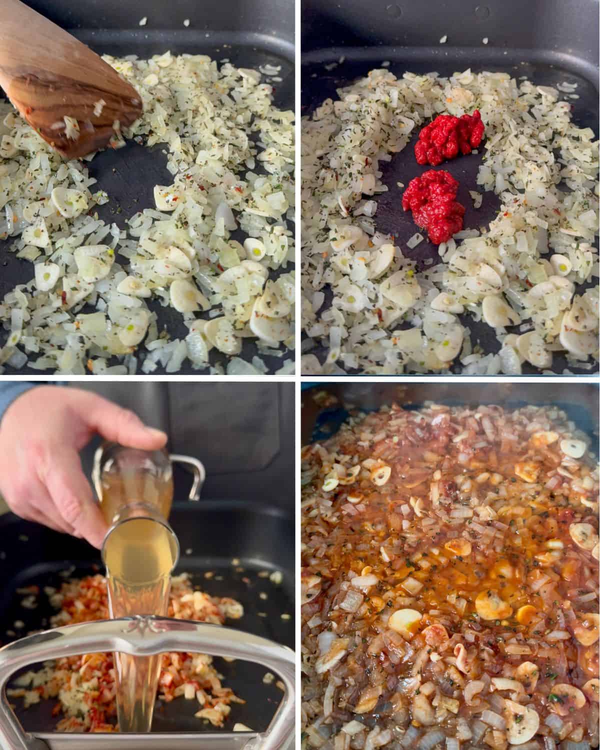 Sauté the aromatics.