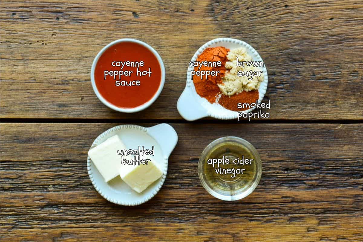 Ingredients for a Nashville Red recipe.