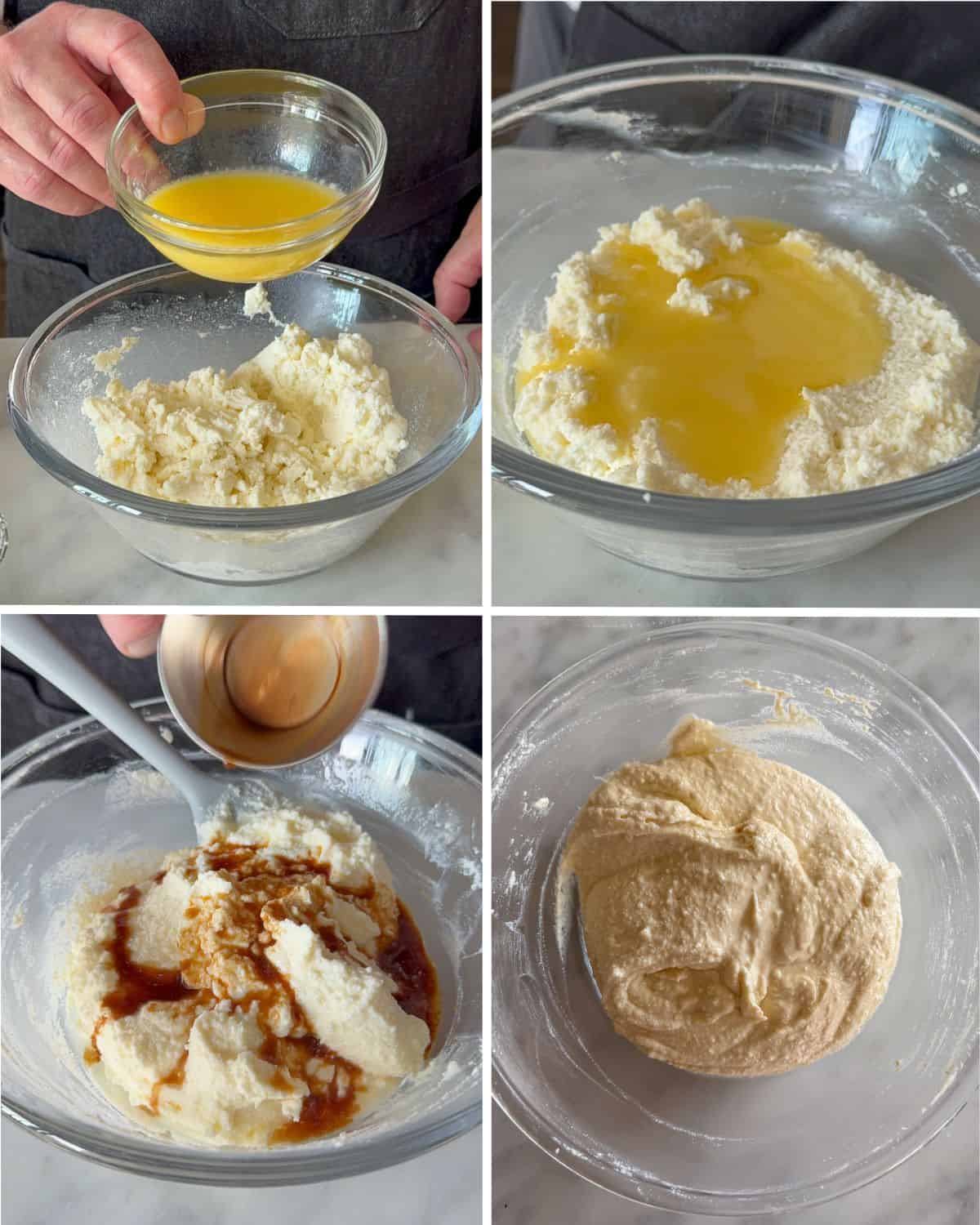 Mix the butter into the ricotta in batches until just smooth.