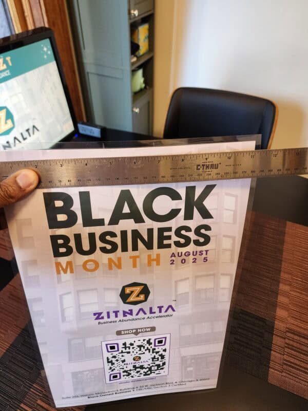 ZITNALTA™ Studio National Black Business Month August 2025 Poster