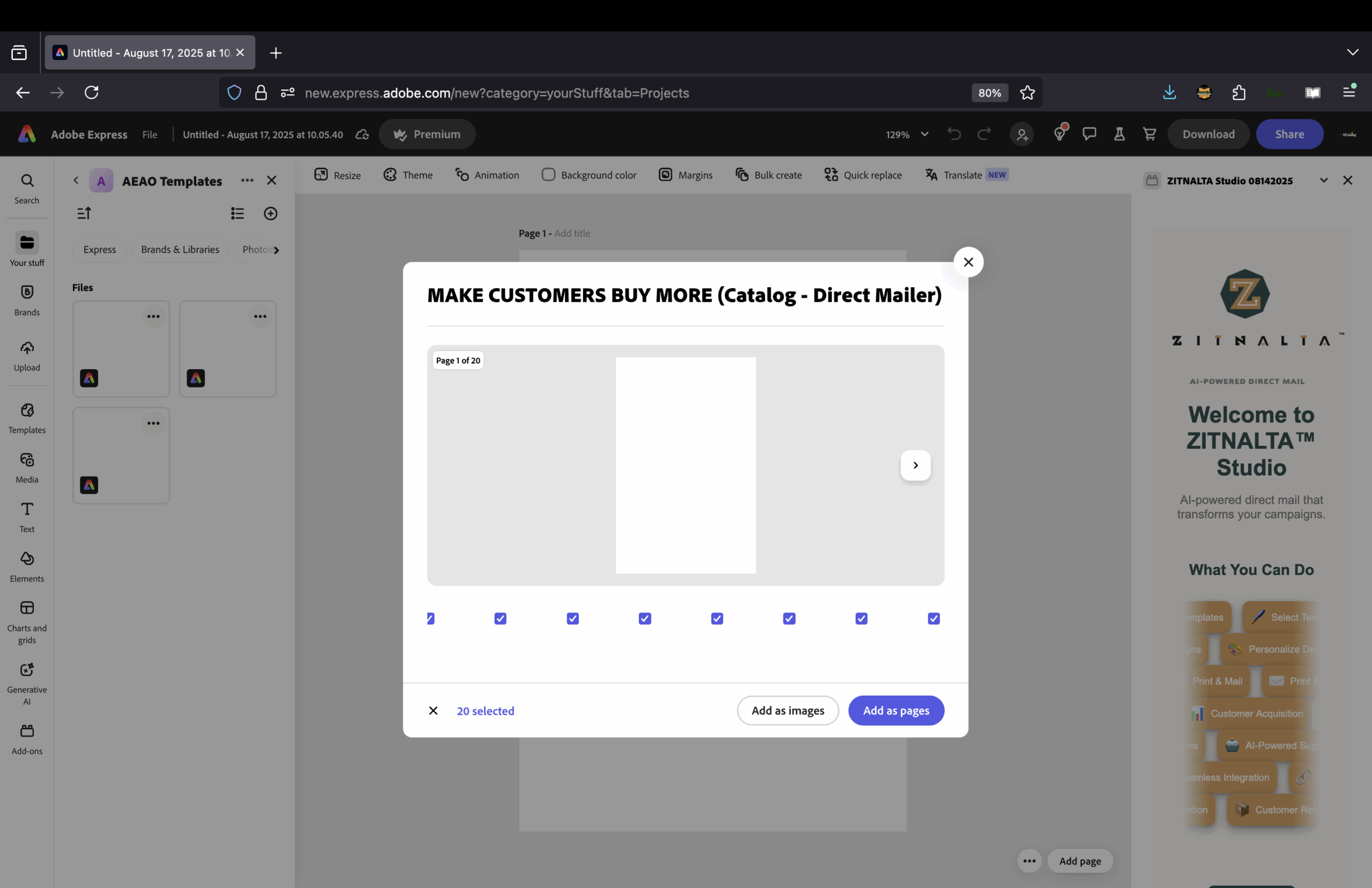 ZITNALTA Studio Adobe Express Add-On