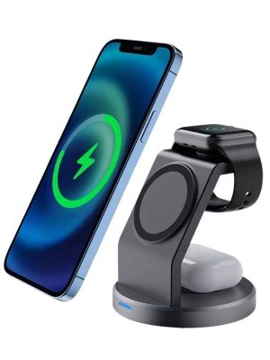 Magnetisk Trådlös laddningsstation med MagSafe 3 i 1 för iPhone, Apple Watch & AirPods