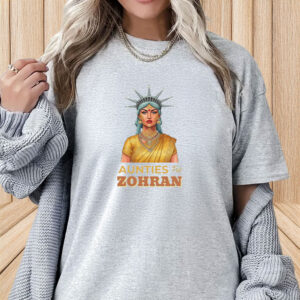 Aunties for Zohran Shirt – NYC Zohran Mamdani T-Shirt
