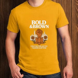 Bold & Brown Fighting for Justice Shirt – Comfort Colors Tee for Queens & Beyond, Zohran Mamdani Shirt