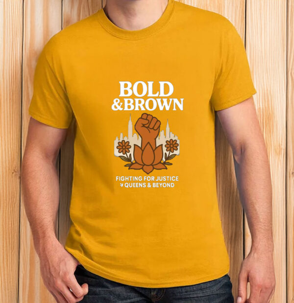 Bold & Brown Fighting for Justice Shirt – Comfort Colors Tee for Queens & Beyond, Zohran Mamdani Shirt