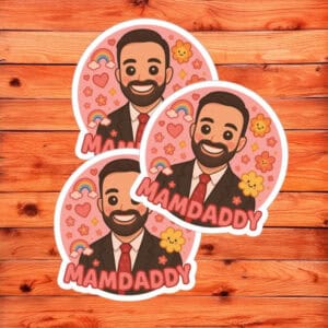 Cute Political Sticker for Zohran Mamdani Campaign, MAMDADDY Sticker