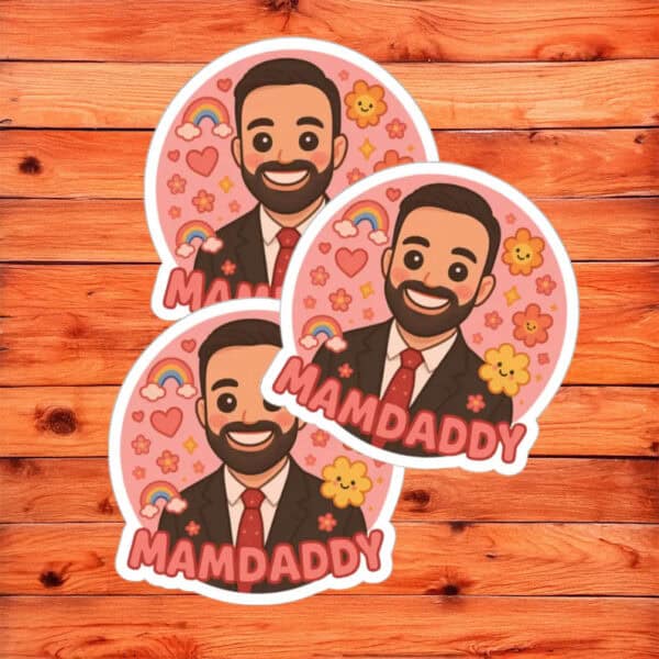 Cute Political Sticker for Zohran Mamdani Campaign, MAMDADDY Sticker