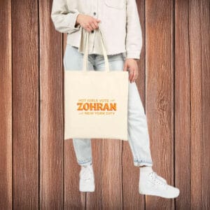 Eco-Friendly Canvas Tote - Vote Zohran NYC, Hot Girls Vote For Zohran Tote Bag