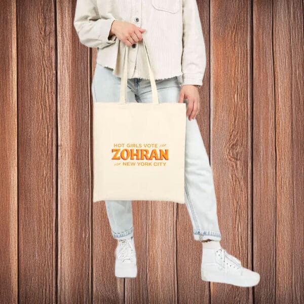 Eco-Friendly Canvas Tote - Vote Zohran NYC, Hot Girls Vote For Zohran Tote Bag