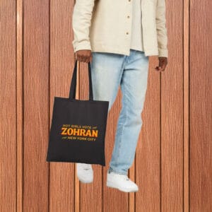 Eco-Friendly Canvas Tote - Vote Zohran NYC, Hot Girls Vote For Zohran Tote Bag