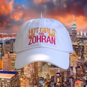 Embroidered White Cap for NYC Mayor Campaign- Hot Girls for Zohran Hat