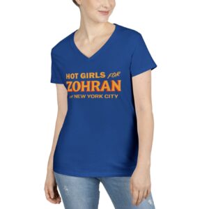 Hot Girls for Zohran For New York City Ladies' V-Neck T-Shirt