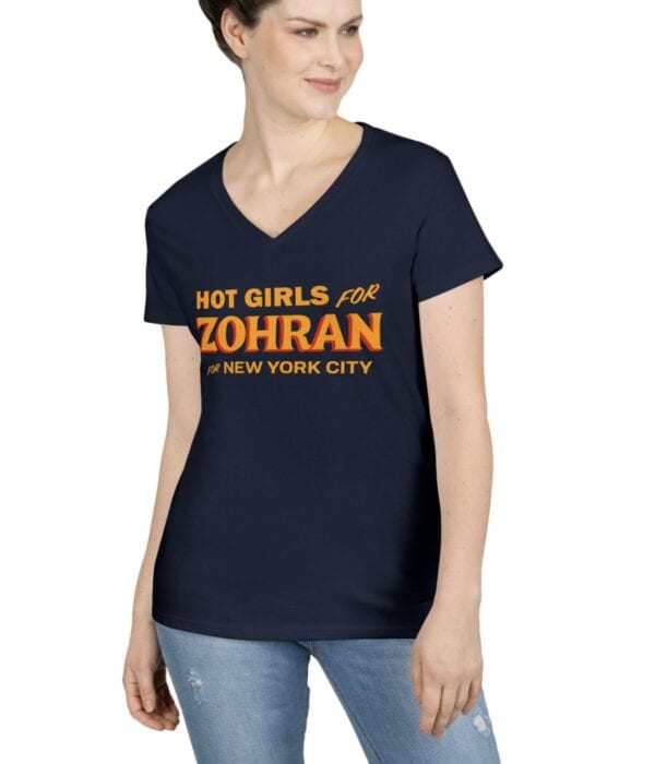 Hot Girls for Zohran For New York City Ladies' V-Neck T-Shirt