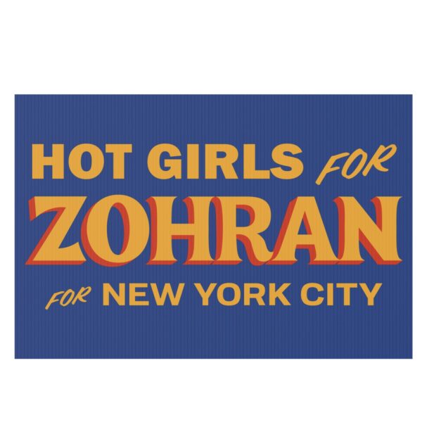 Hot Girls for Zohran For New York City Yard Sign