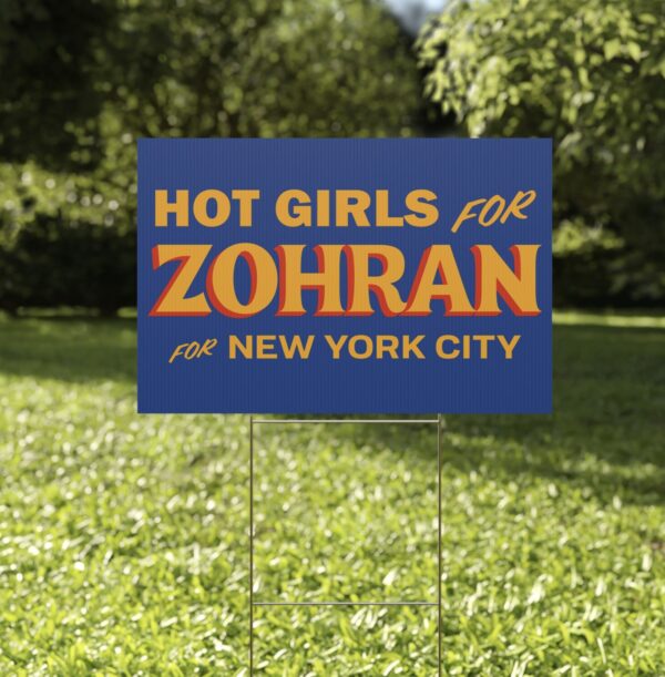 Hot Girls for Zohran For New York City Yard Sign