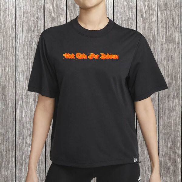 Hot Girls for Zohran Tee – Bold Retro Feminist NYC Campaign Shirt
