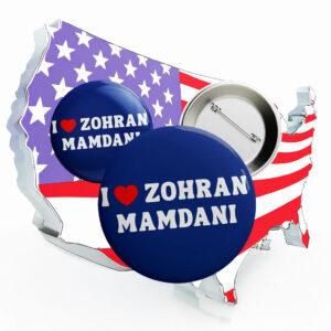 I Love Zohran Mamdani Button – NYC Political Campaign Pin