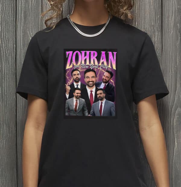 Mayor Mamdani 2025 Lightning Collage Tee, Zohran Bootleg T-Shirt