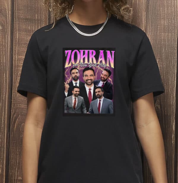 Mayor Mamdani 2025 Lightning Collage Tee, Zohran Bootleg T-Shirt