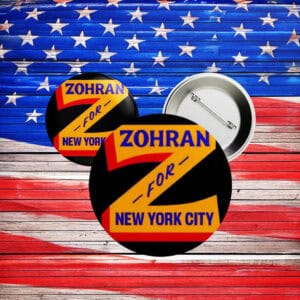 Mayor Mamdani 2025 Pin – NYC’s First Muslim Mayor Campaign Button