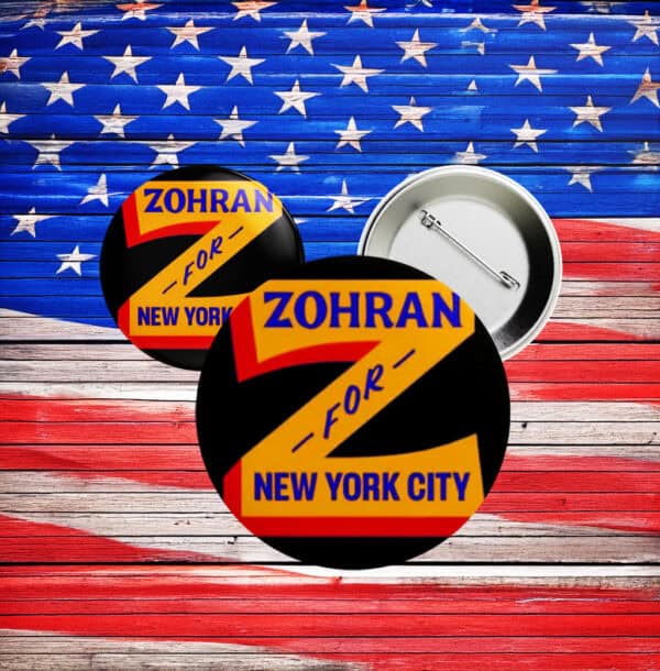 Mayor Mamdani 2025 Pin – NYC’s First Muslim Mayor Campaign Button