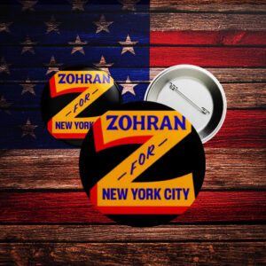 Mayor Mamdani 2025 Pin – NYC’s First Muslim Mayor Campaign Button