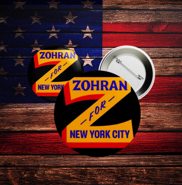 Mayor Mamdani 2025 Pin – NYC’s First Muslim Mayor Campaign Button