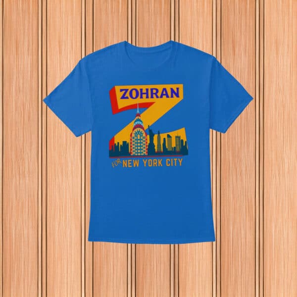 Mayor Mamdani 2025 – Zohran for New York City Skyline T-Shirt