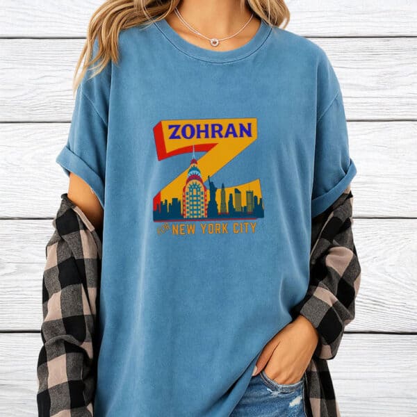 Mayor Mamdani 2025 – Zohran for New York City Skyline T-Shirt