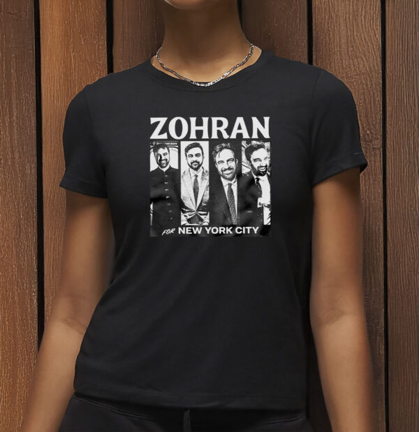 Monochrome Vintage-Style Campaign Tee, Zohran for New York City T-Shirt