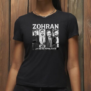 Monochrome Vintage-Style Campaign Tee, Zohran for New York City T-Shirt
