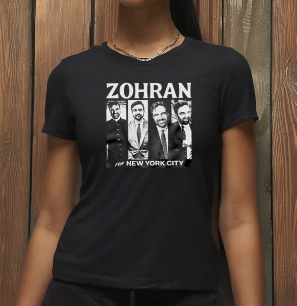 Monochrome Vintage-Style Campaign Tee, Zohran for New York City T-Shirt