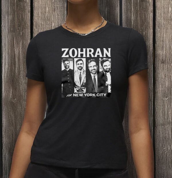 Monochrome Vintage-Style Campaign Tee, Zohran for New York City T-Shirt