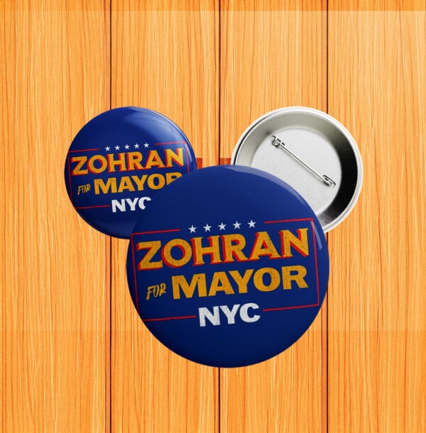 NYC Political Campaign Pins-Zohran for Mayor Button