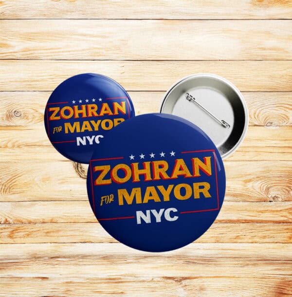 NYC Political Campaign Pins-Zohran for Mayor Button