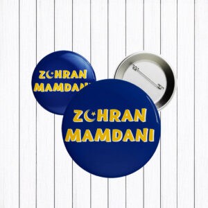 NYC Political Pinback Badge - Vote Zohran for Mayor, Zohran Mamdani Campaign Button