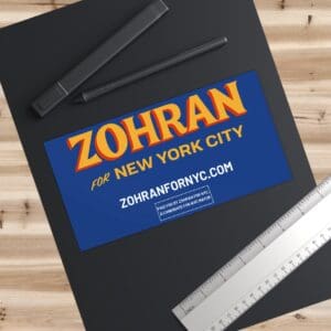 Official Zohran for New York City Bumper Sticker