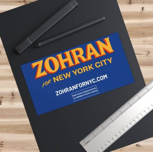 Official Zohran for New York City Bumper Sticker