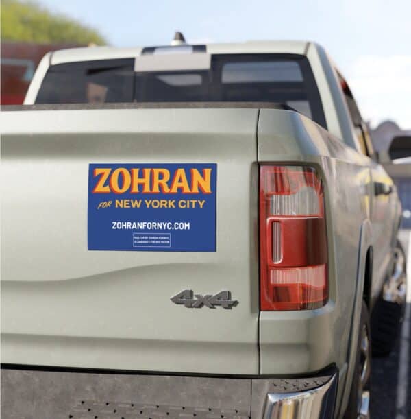 Official Zohran for New York City Car Magnets