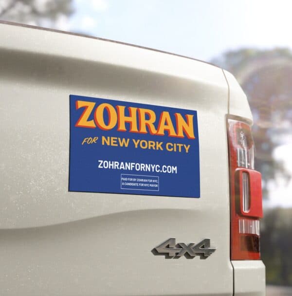 Official Zohran for New York City Car Magnets