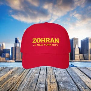 Progressive NYC Campaign Cap in Red & Gold, Zohran Mamdani Hat