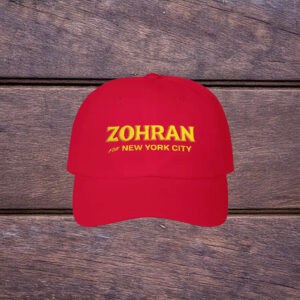 Progressive NYC Campaign Cap in Red & Gold, Zohran Mamdani Hat