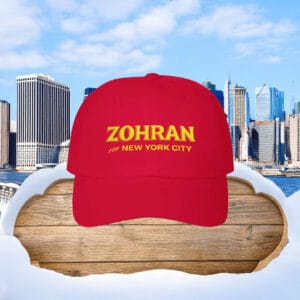 Progressive NYC Campaign Cap in Red & Gold, Zohran Mamdani Hat