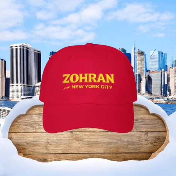 Progressive NYC Campaign Cap in Red & Gold, Zohran Mamdani Hat