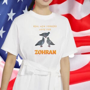 Real New Yorkers Vote for Zohran Pigeon Cropped T-Shirt