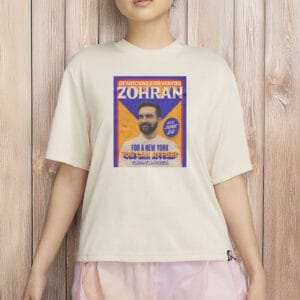 Retro Political Poster Style Tee-Zohran Mamdani for Mayor T-Shirt