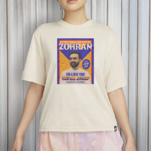 Retro Political Poster Style Tee-Zohran Mamdani for Mayor T-Shirt