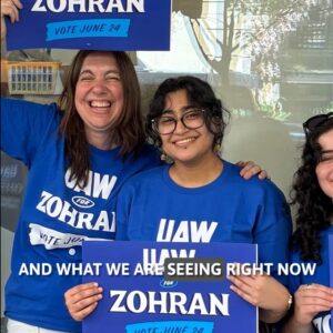 UAW For Zohran T-Shirt